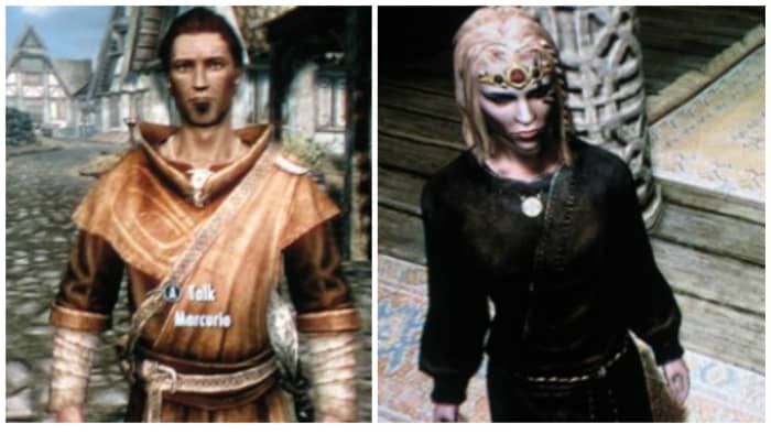 Yüksək səviyyəli sehrbazın və ya sehrbazın paltarı (solda); necromancer və ya cadugərin qaranlıq sehrli paltarı (sağda)