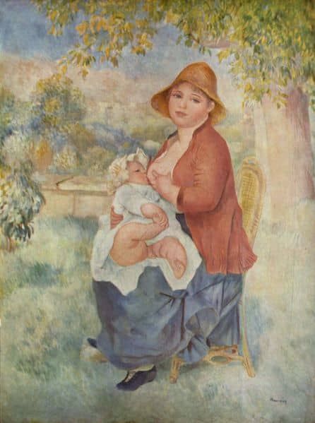 Mère et enfant 1886, par Pierre-Auguste Renoir.