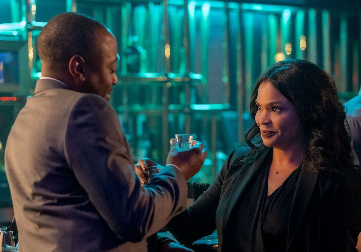 fatal affair l r omar epps as david, nia long as ellie cr beth dubbernetflix 2020