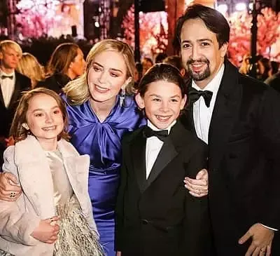   Nathanael Saleh sekä Pixie Davies, Mary Poppins, Lin-Manuel Miranda