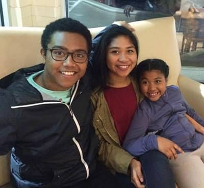   Jahbril Cook med syster Lolita Flores Cook