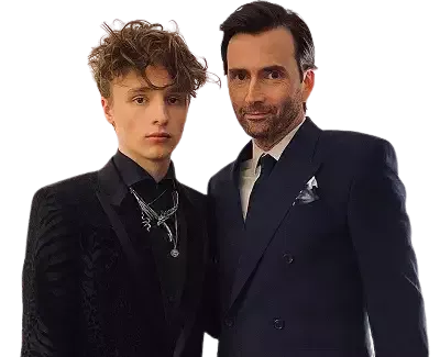   Ty Tennant ze swoim ojcem Davidem Tennant