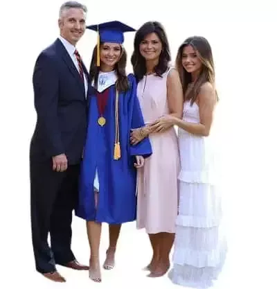   Marcelle LeBlanc con su familia