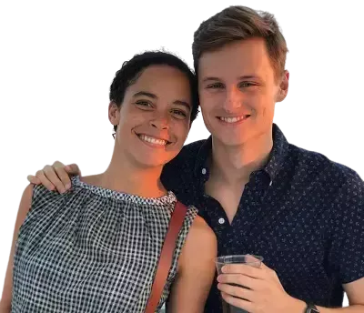   Juliana Canfield parhaan ystävänsä Danny McDermottin kanssa