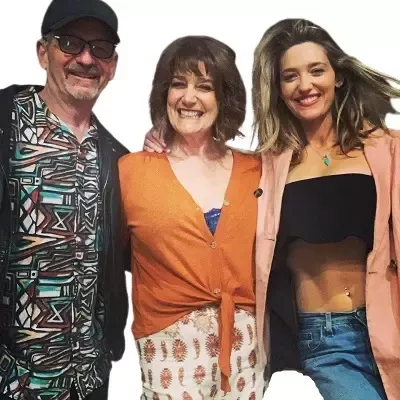   Tess Haubrich med sin pappa Rodger Haubrich och mamma Meredith Scott