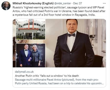   ميخائيل خودوركوفسكي's Tweet