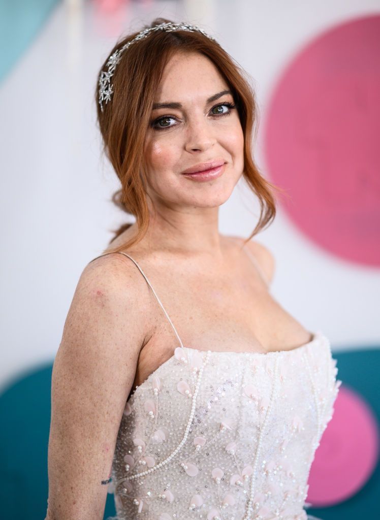 melbourne, ausztrália, november 5. lindsay lohan részt vesz a 10. csatorna sátorában a melbourne-i kupa napján, a flemingtoni versenypályán, 2019. november 5-én, melbourne-ben, ausztrália - fotó: james gourleygetty images