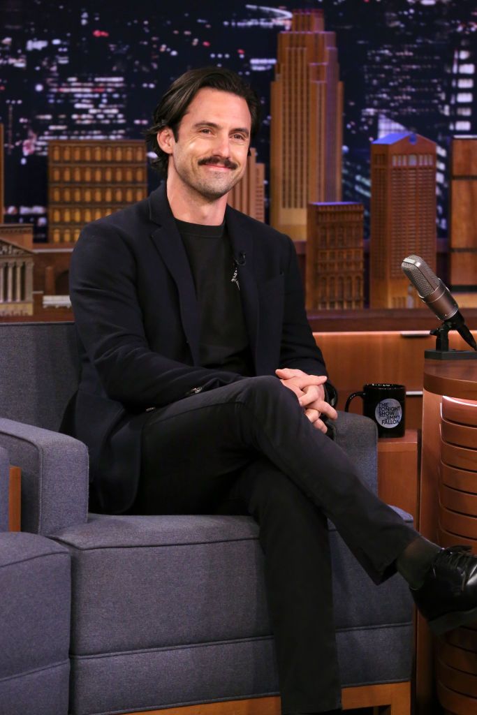 A ma esti műsor, Jimmy Fallon 1195. epizódja, Milo Ventimiglia színész, egy interjú alkalmával, 2020. január 24-én, fotó: Andrew Lipovskynbcnbcu fotóbank a getty képeken keresztül
