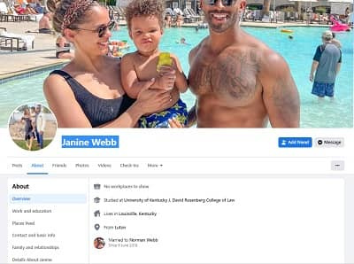   ジャニーン・テイトのフェイスブック