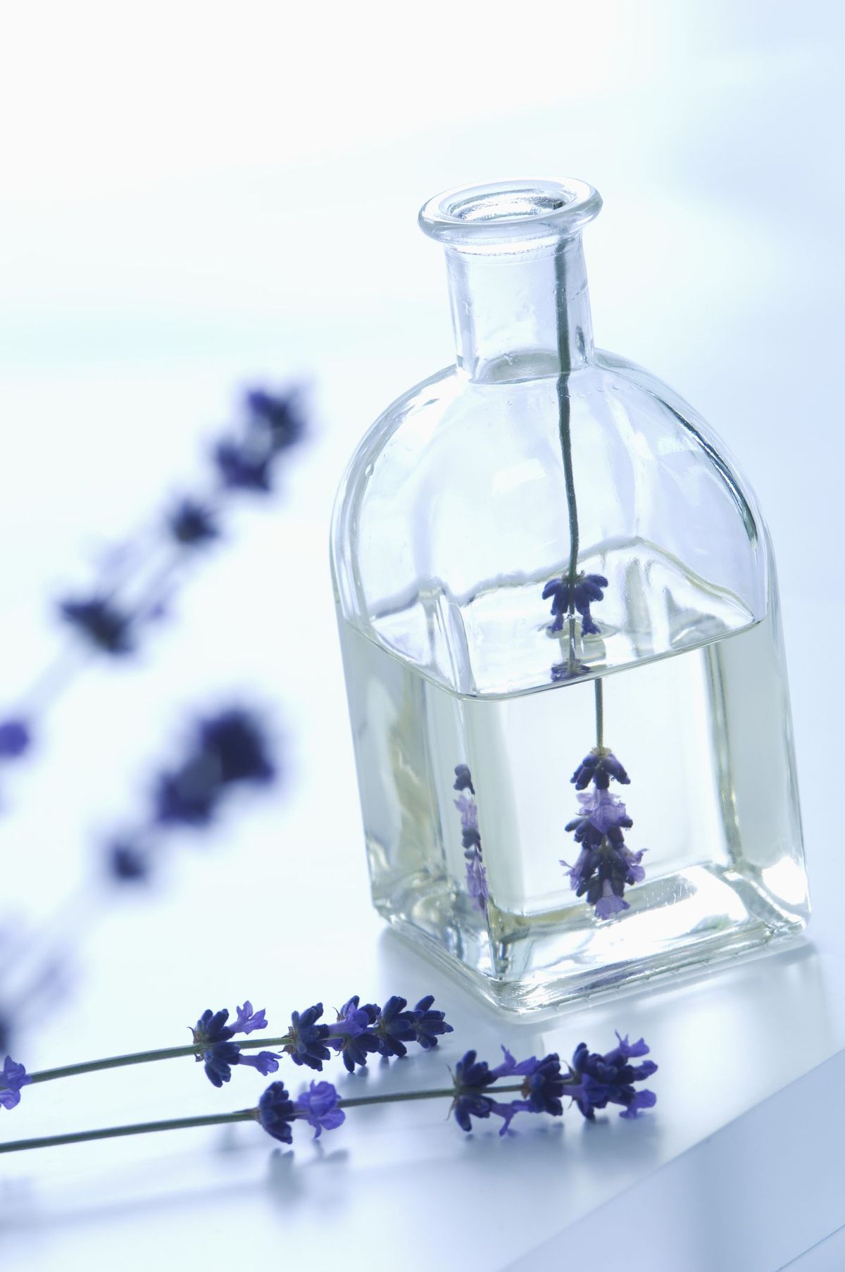 Acqua, prodotto, liquido, lavanda, pallone da laboratorio, vetro, soluzione, bottiglia, fiore,