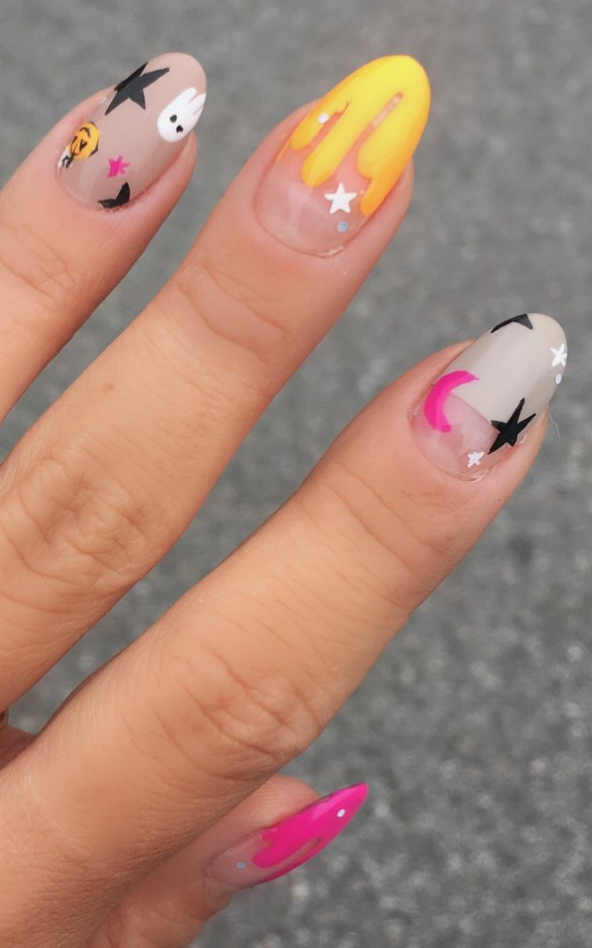 arte de uñas de halloween