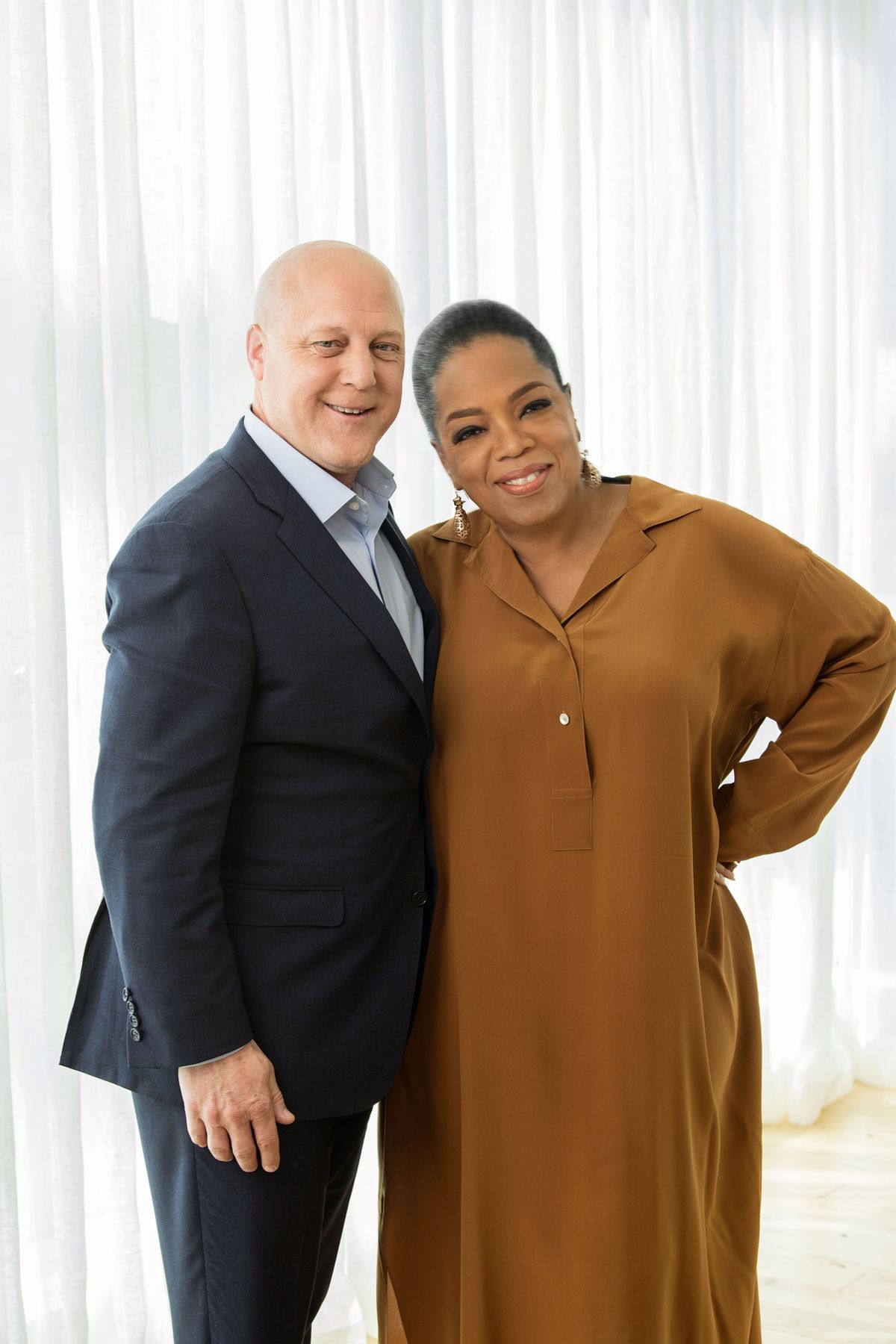 Oprah en voormalig burgemeester van New Orleans Mitch Landrieu