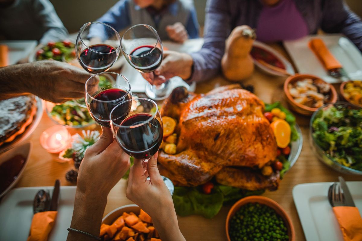 proost op dit geweldige Thanksgiving-diner