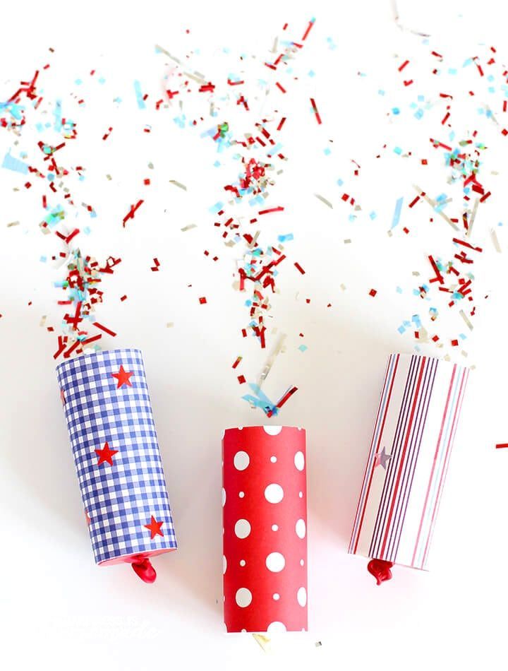 patriotische Konfetti Poppers